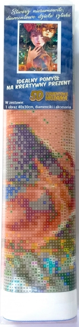 Norimpex diamantové malování karnevalová maska 30x40 cm