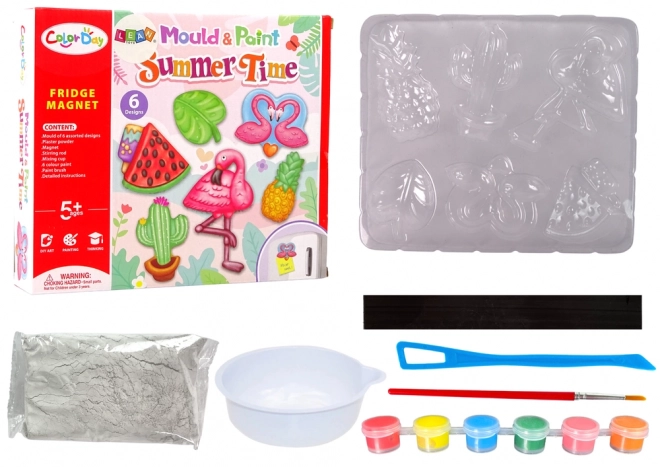 Dětský DIY set na magnetky Flamingo Meloun Sádra