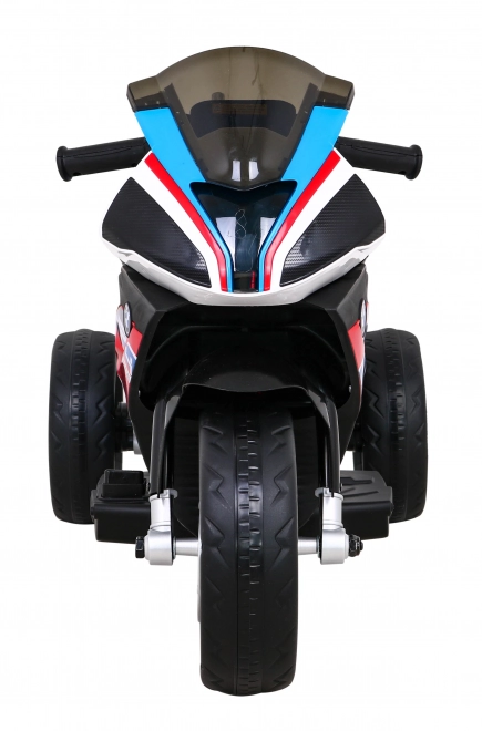 BMW HP4 Dětská motorka na baterie červená + 3 kola + LED + MP3 USB + eko kůže