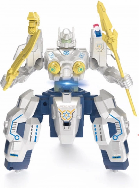 Robot policejní kouřící RC na dálkové ovládání 19 cm