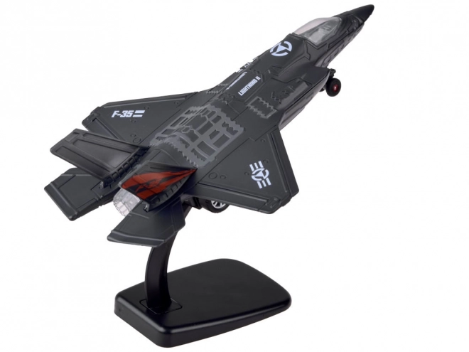 Kovový model vojenského letadla F-25 – Černá