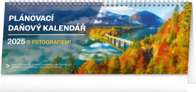 Stolní kalendář Plánovací Daňový s fotografiemi 2025