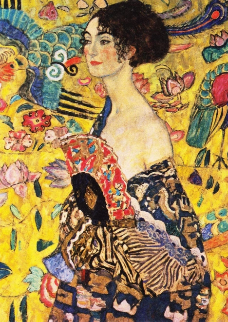 ENJOY puzzle Dáma s vějířem od Gustava Klimta 1000 dílků
