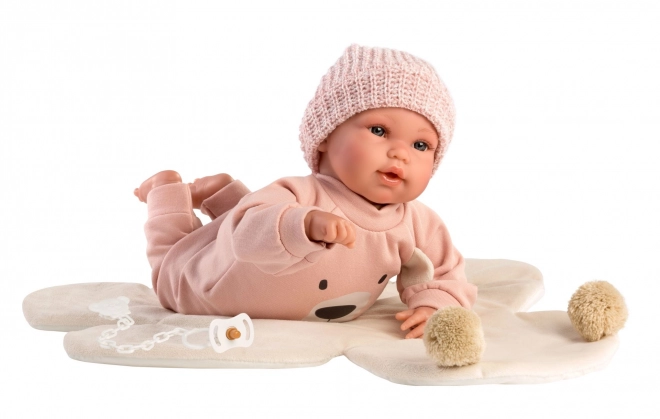 Llorens 63644 NEW BORN - realistická panenka miminko se zvuky a měkkým látkovým tělem - 36 cm