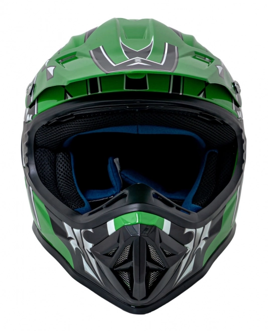 Kask na motocykl Enduro zelený