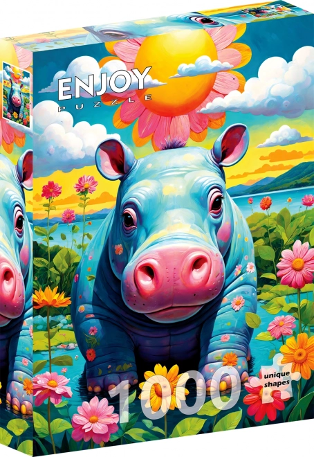 Puzzle Sluníčkový hrošík 1000 dílků