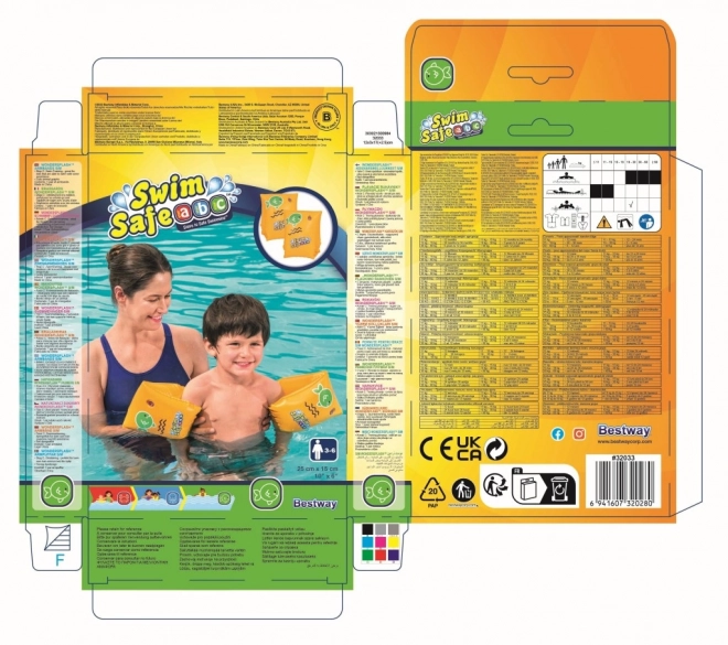 Nafukovací plavecké rukávy žluté S 25x15cm BESTWAY
