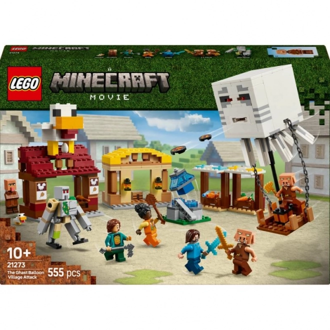 Lego Minecraft Balón Ďasa a útok na vesnici