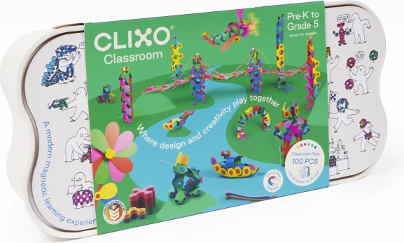 CLIXO Classroom - magnetická stavebnice 100 kusů