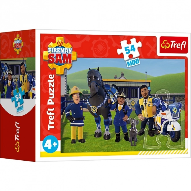Puzzle Požárník Sam Na vodě