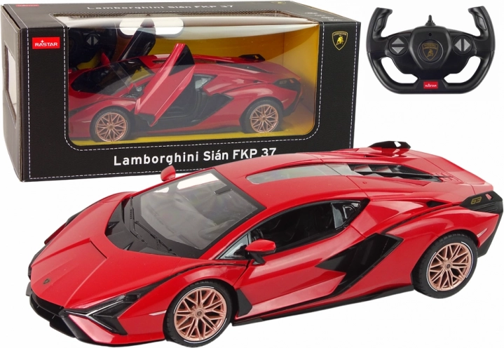 Auto R/C Lamborghini Sian FKP 37 Rastar 1:14 Červené na dálkové ovládání
