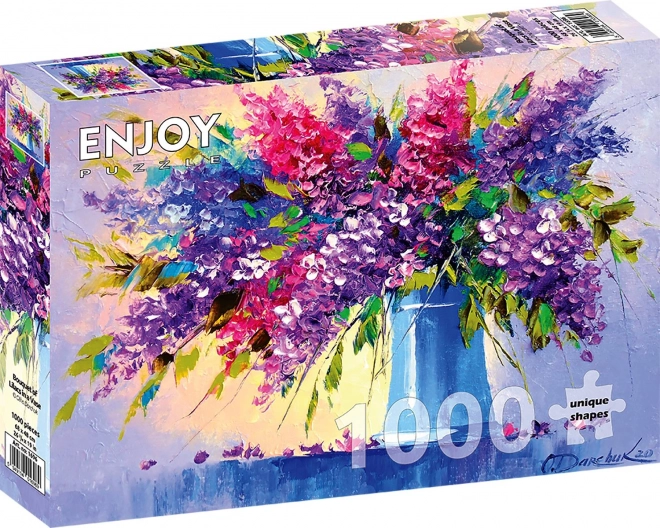 Puzzle kytice šeříků ve váze 1000 dílků