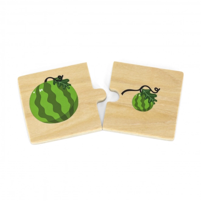 Dřevěné puzzle s protikladnými obrázky VIGA