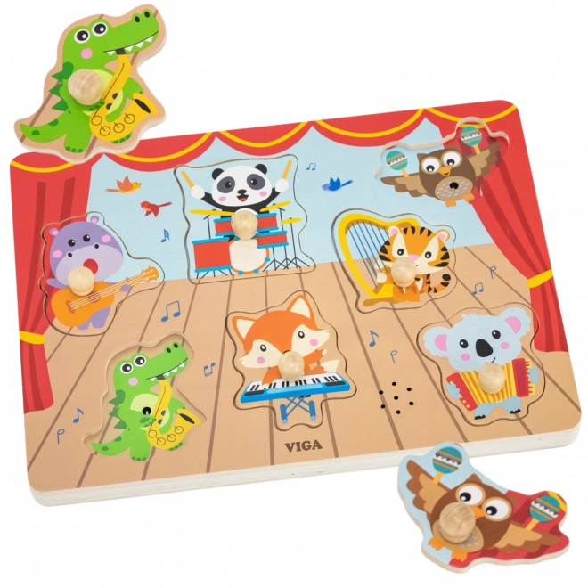 VIGA puzzle hrající zvířata
