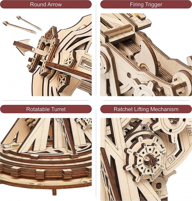 RoboTime 3D dřevěné mechanické puzzle Obléhací balista