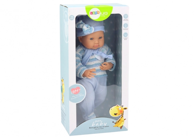 Baby Doll Pruhovaný svetr Čepice Šála Modrá