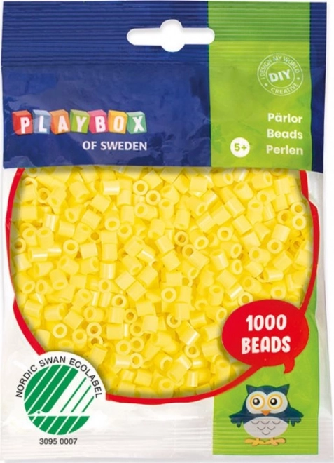 Zažehlovací korálky pastelové žluté 1000 ks
