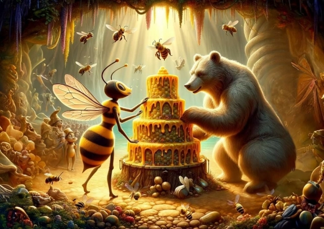 Puzzle Medový dort – 100 dílků