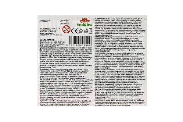 Avto RC mini tovornjak plast 12cm 27MHz na baterije s svetlobami v škatli 18x11,5x10cm – Modré
