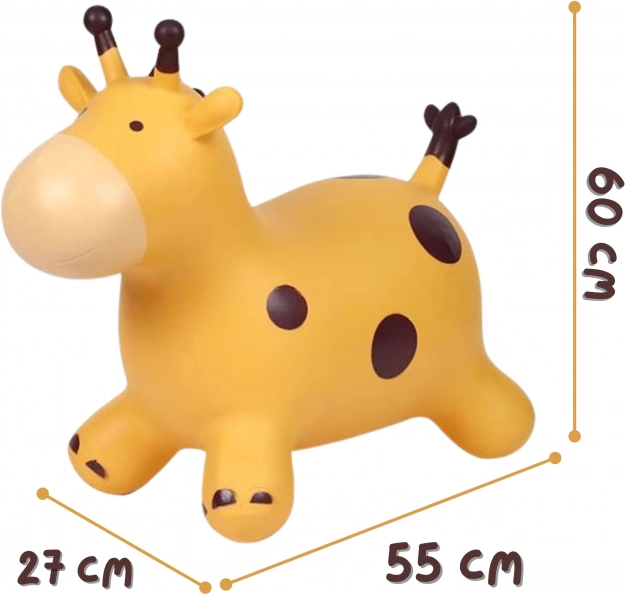Woopie Skákací Žirafa Žlutá s Pumpou