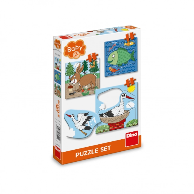 Zvířátka: Kde žijí 3-5 baby puzzle