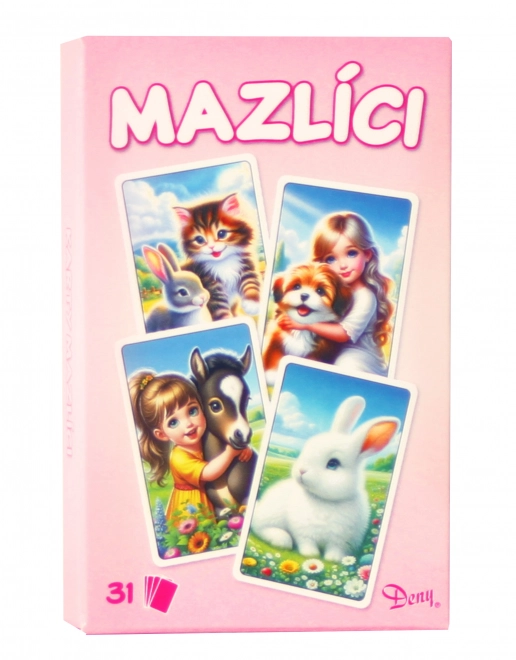 Hrací karty Černý Petr se zvířecími mazlíčky