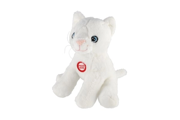 Maskot Leo, krémová kočka 15 cm