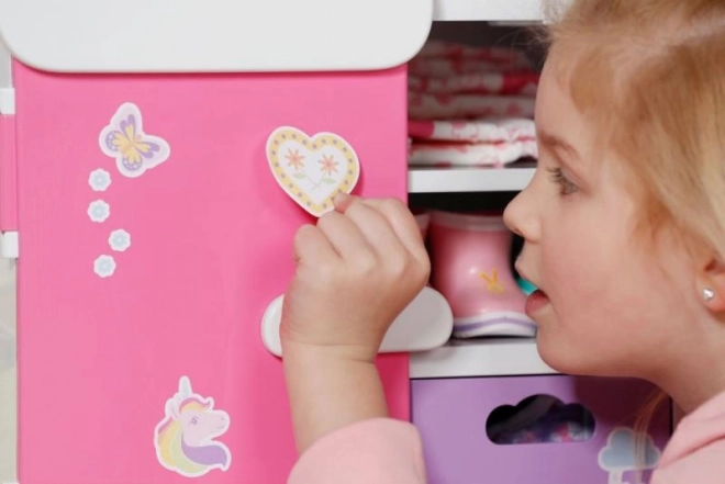 Duhová šatní skříň pro panenky BABY born