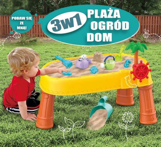 Woopie vodní stolek 2v1 pískoviště a pirátská loď