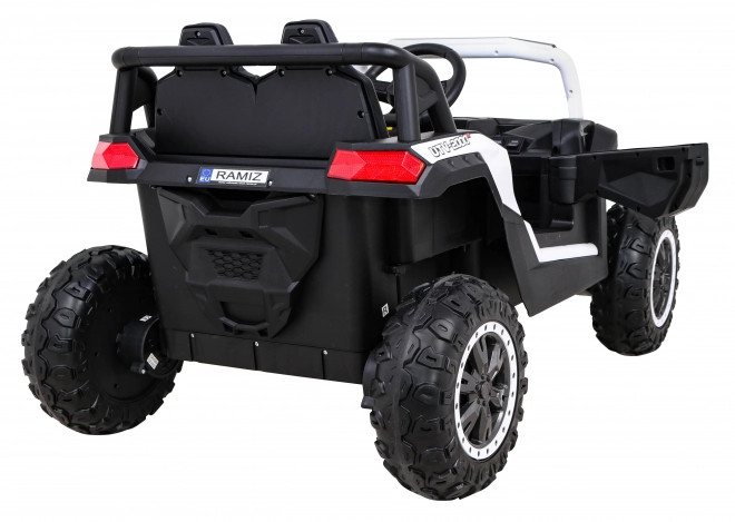 Buggy UTV 2000M mașină de curse cu baterie + sunete MP3 lumini + telecomandă + pornire lentă – Bílé