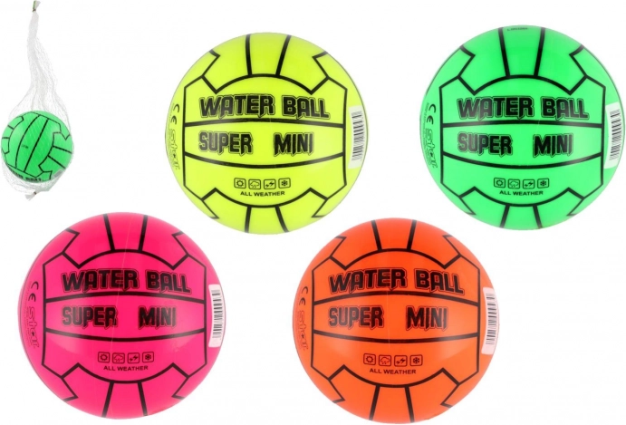Mini vodní míč 14 cm v síťce – 4 neonové barvy