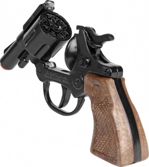 Policejní revolver kovový černý 8 ran