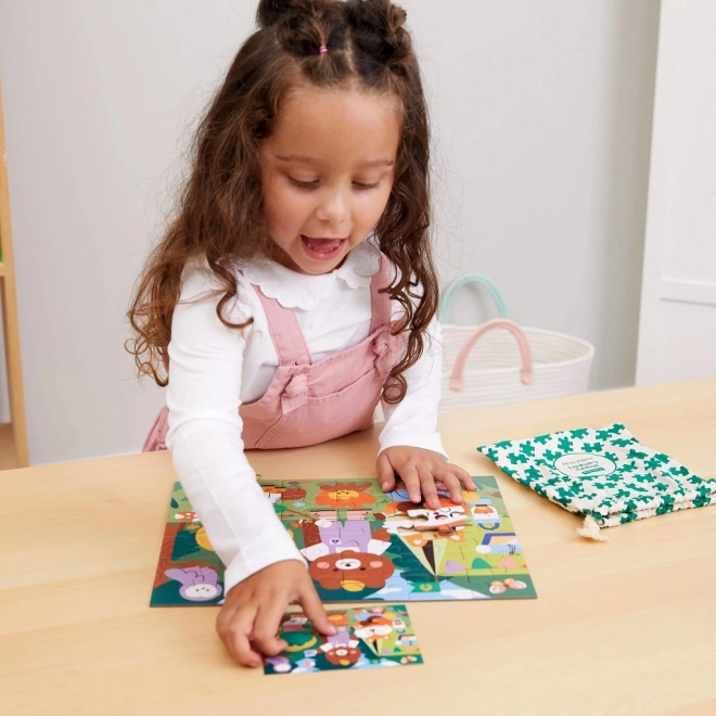 Mudpuppy Puzzle Veselí kempaři v látkovém pytlíku