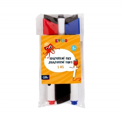 Kvído náhradní mazatelné fixy, sada 3 ks