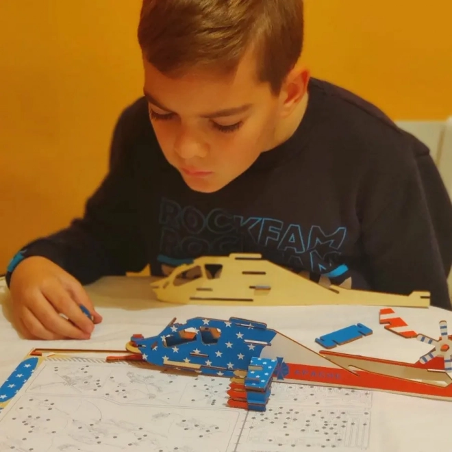 Woodcraft Dřevěné 3D puzzle Americký bojový vrtulních Apache