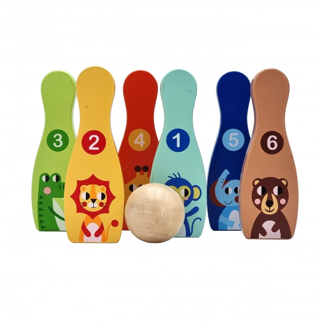 Dřevěné kuželky zvířátka TOOKY TOY