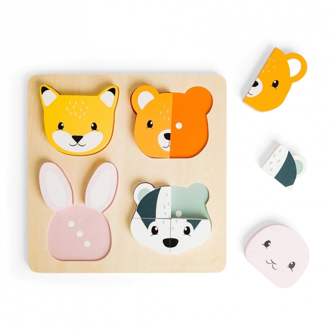 Dřevěné vkládací puzzle s počítáním Bigjigs Toys
