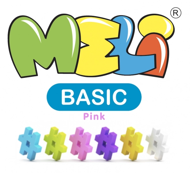 Stavebnice Meli Basic Pink - 300 dílků