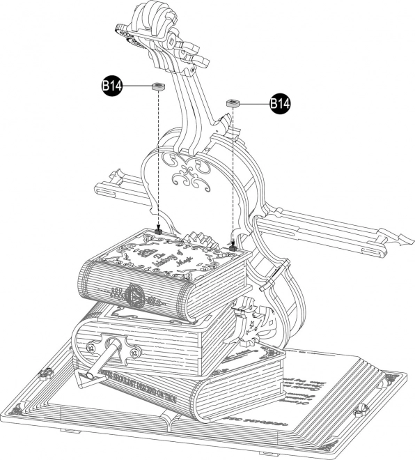 RoboTime dřevěné mechanické puzzle Kouzelné violoncello (elektrický pohon)