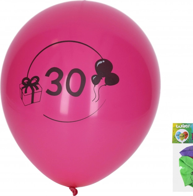 Nafukovací balónky 30 cm s číslem 30 – sada 5 ks
