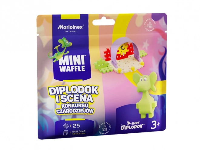 Mini vaflové cihličky - Diplodok sáček a fáze 25 kusů