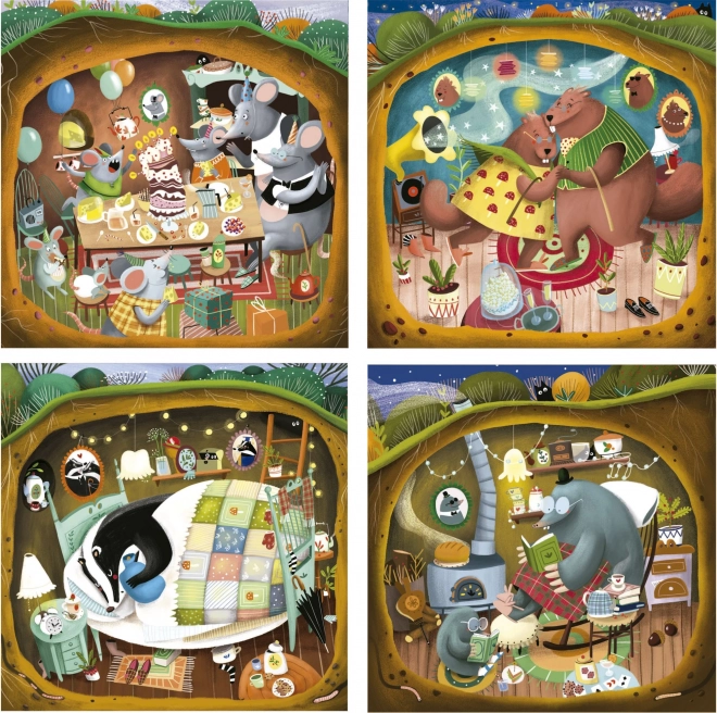 Puzzle Lesní příběhy 4v1