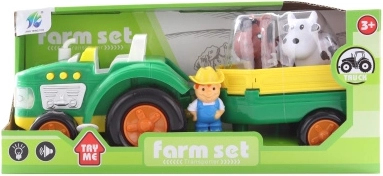 Dětský traktor na baterie s vlečkou