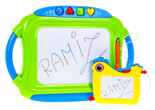 Velká tabule s barevným efektem a razítky