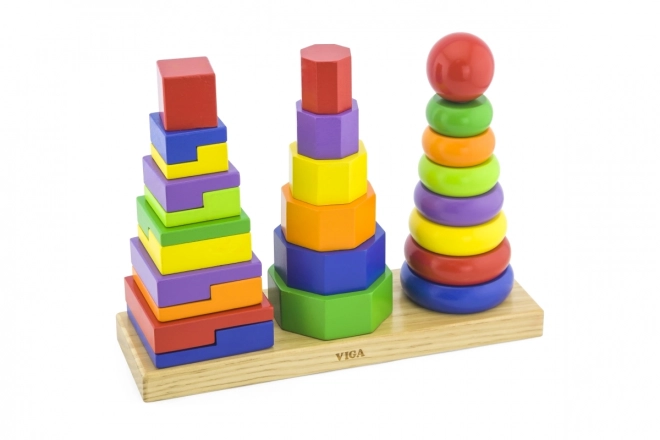 Dřevěná skládačka pyramida
