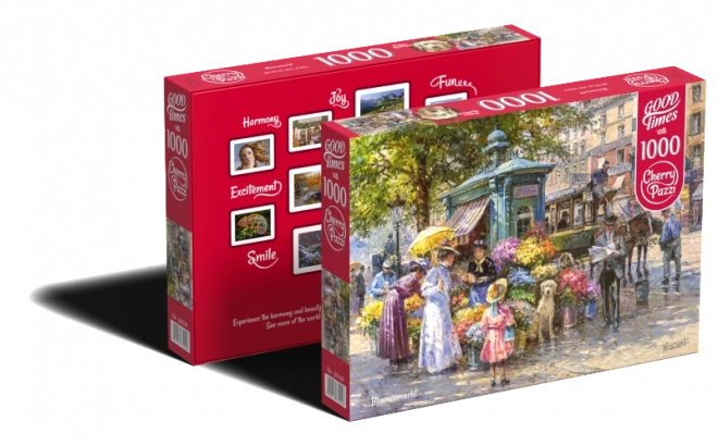 Puzzle Květinový Trh CHERRY PAZZI 1000 dílků
