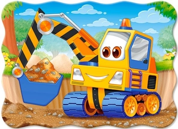 Puzzle žlutý bagr