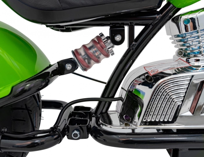 Chopper Warrior Zelený motocykl