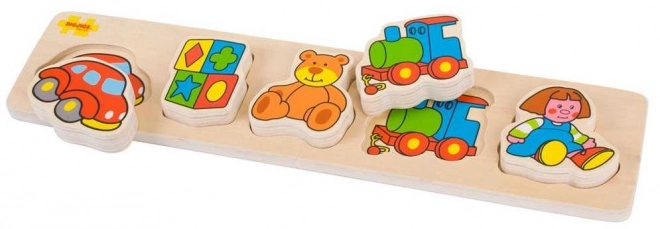 Dřevěné vkládací puzzle Bigjigs Baby