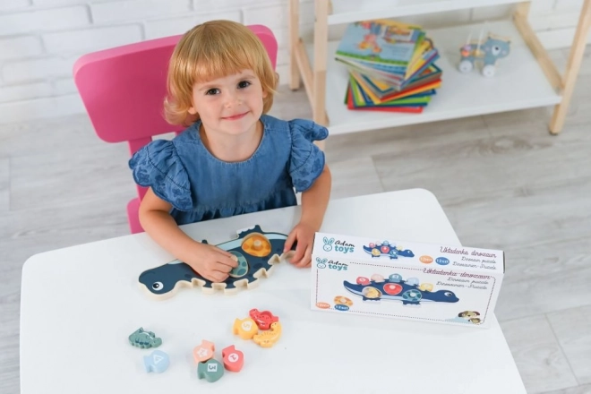 Dinosauří puzzle s čísly